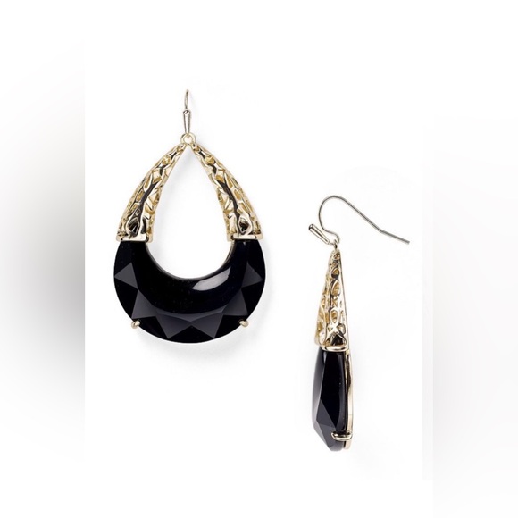 Rare HTF Vintage Kendra Scott Reyna Black Statement Earrings – Retired